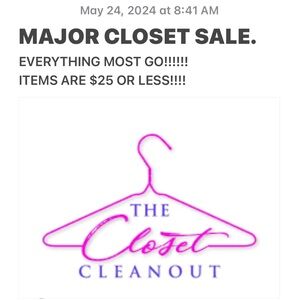 MAJOR CLOSET SALE